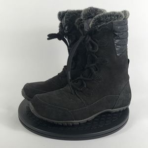 The North Face Nuptse Purna II Black Suede Winter Boots Women’s Size 9.5